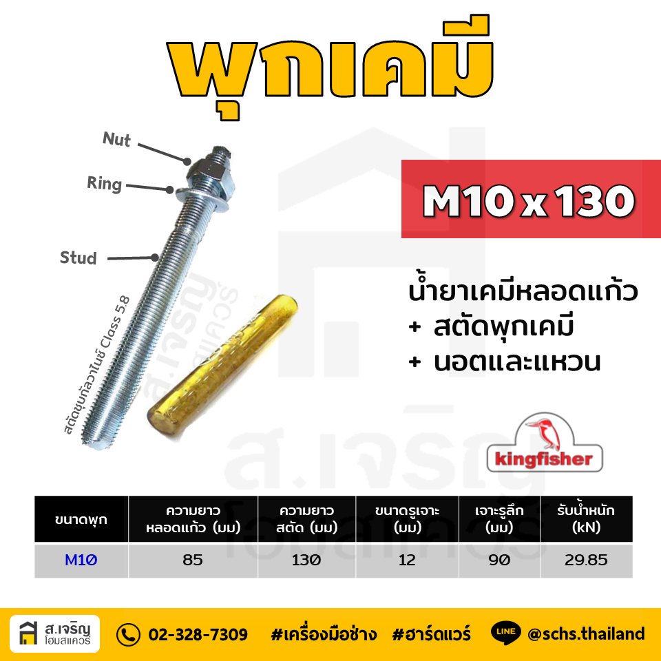 รายละเอียด พุกเคมี M10